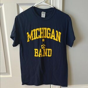 Gildan Navy and Yellow Michigan Band Tee
